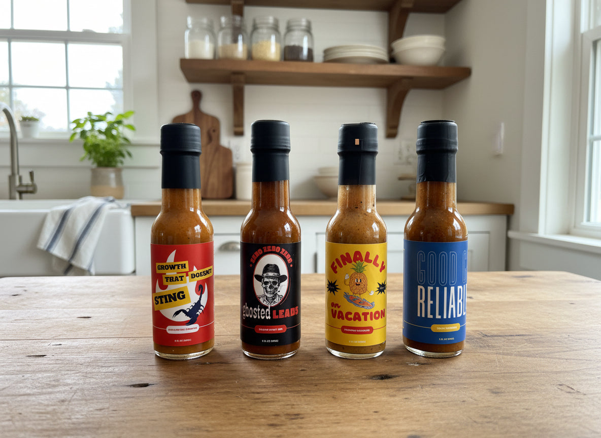 Custom private label 3oz Hot sauce of choice